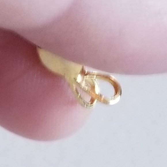 Relisted - Vintage tiny solitaire pendant purple gold tone - Picture 4 of 10